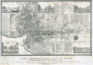 Carta topografica di Catania di Sebastiano Ittar; 