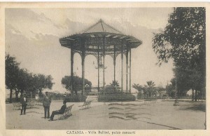 Il palco della musica alla Villa Bellini di Catania