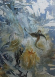 "Lo scoppio dei ghiacciai" 2005 Olio su tela, 50x60