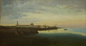Antonino Leto_Lo stabilimento enologico Florio a Marsala (o Fortezza sul mare o Baglio trapanese)_1865-1870, LGT