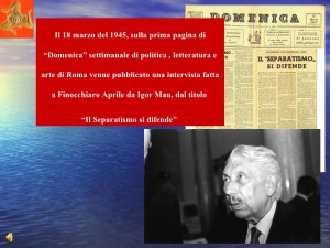 Il giornalista siciliano, Igor Man, che intervisto' Andrea Finocchiaro Aprile.