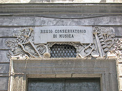 Targa del Conservatorio S. Pietro Majella di Napoli