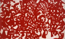 Carla Accardi, Rosso su bianco, caseina su tela, 1956, 64,5x98,5